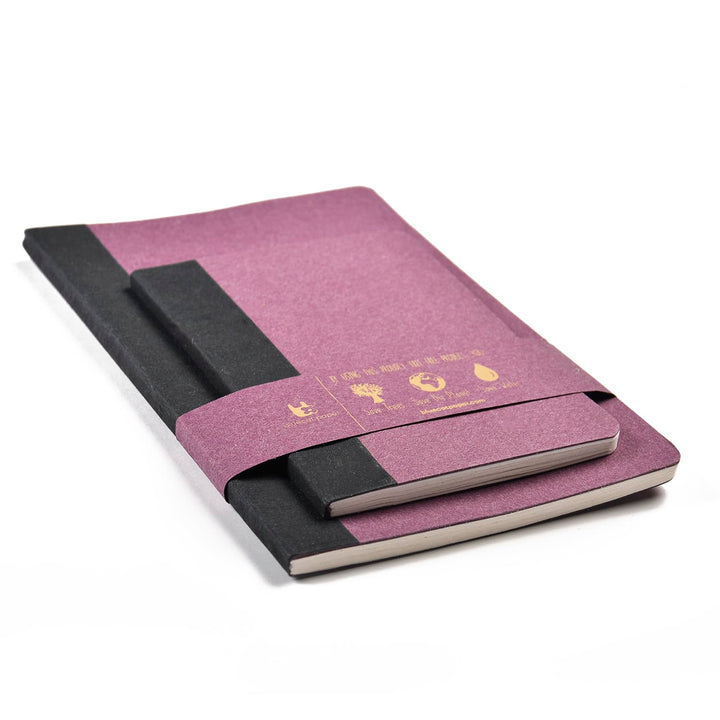 Dark Mauve Unruled Note Book | Tree-Free Cotton Rag Paper | Set Of 2