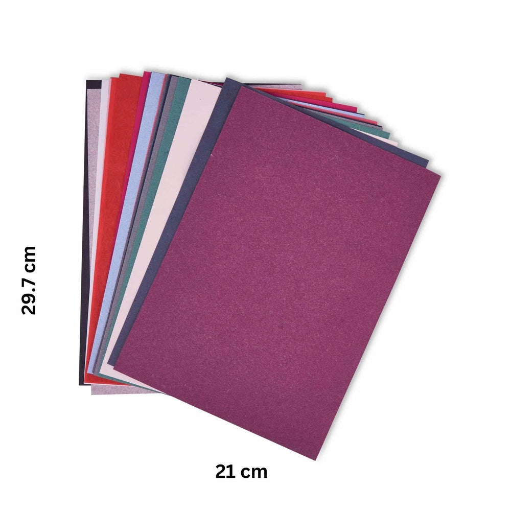 Handmade A4 Cotton Rag Paper | Tree-Free | Natural Colours | Pack Of 24