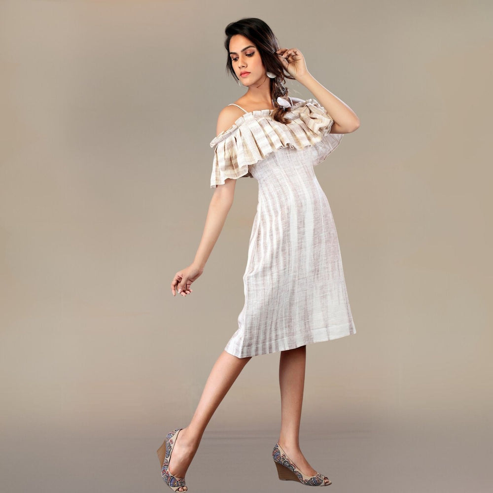 Emma Ivory Shift Dress | | Off Shoulder | Stylish & Comfortable | For Daytime Glam