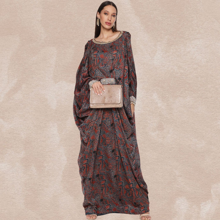 Antonia Ajrakh Modal Kaftan | Hand-Block Print 