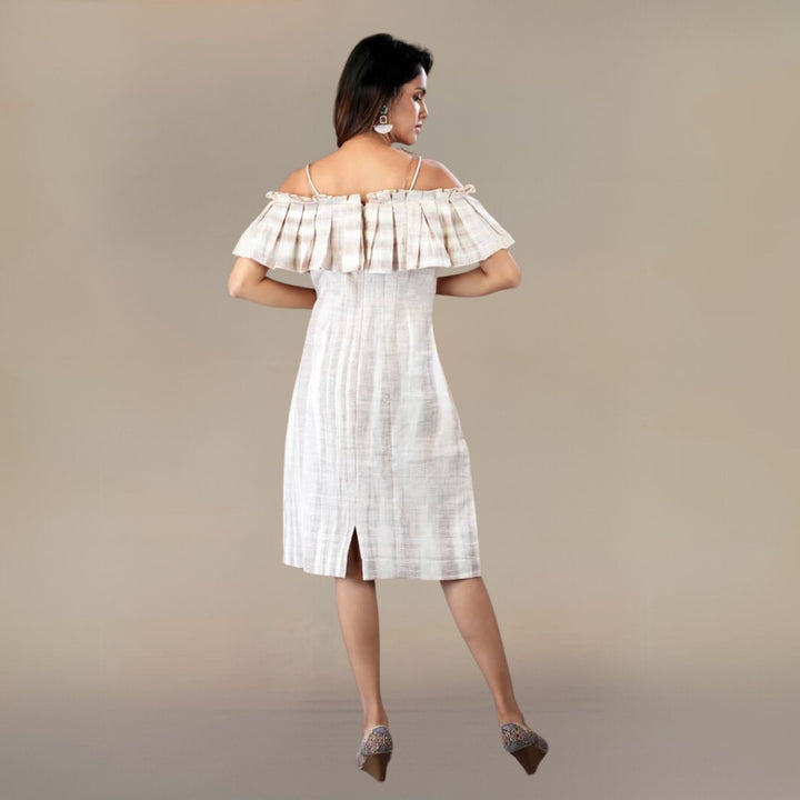 Emma Ivory Shift Dress | | Off Shoulder | Stylish & Comfortable | For Daytime Glam