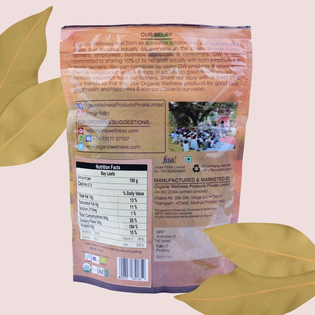 Organic Bay Leaf | Rich In Aromatic Essence | Natural Preservative | 50 GM