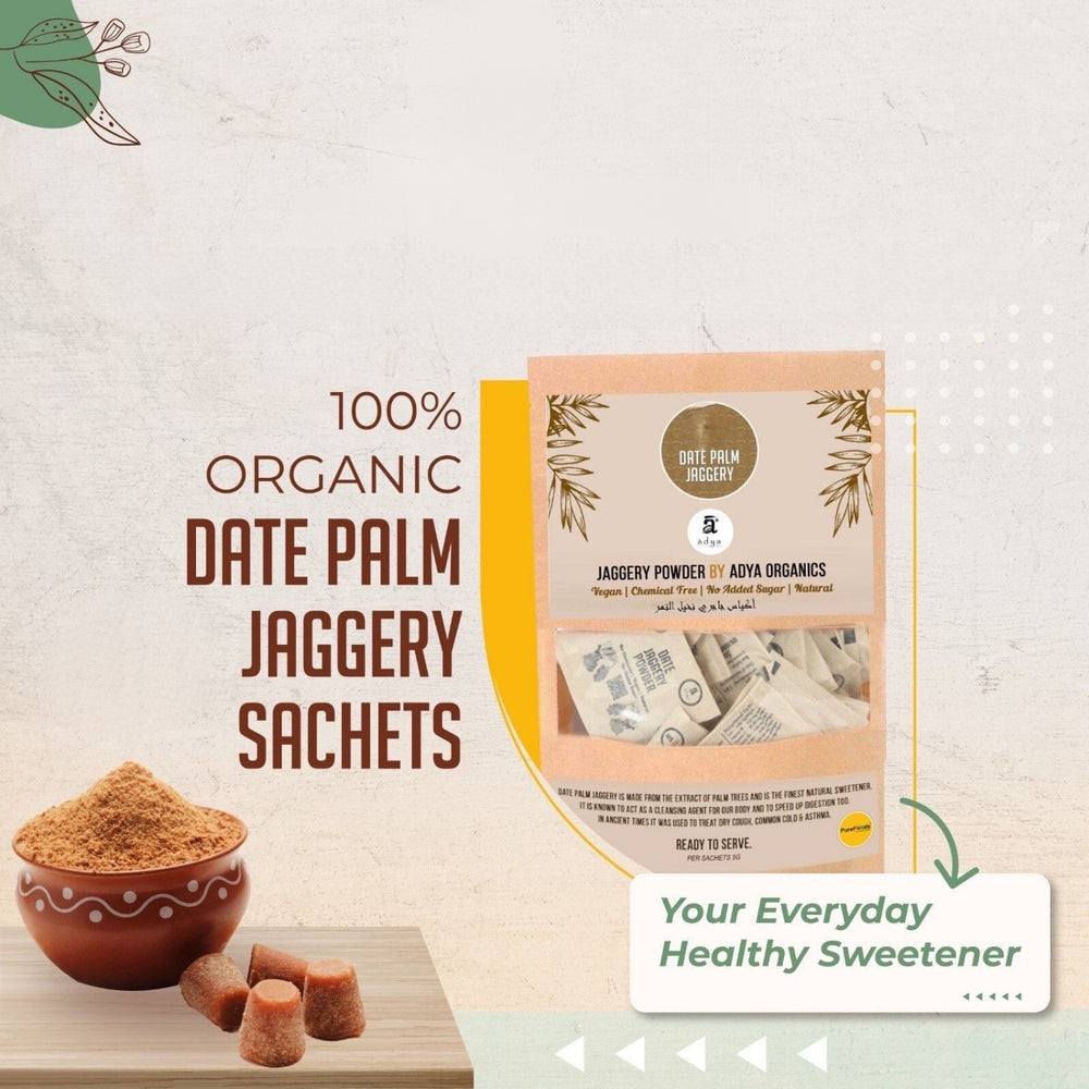 Date Palm Jaggery Sachets | Nutrients Rich | 250 GM | Pack Of 50 Sachets