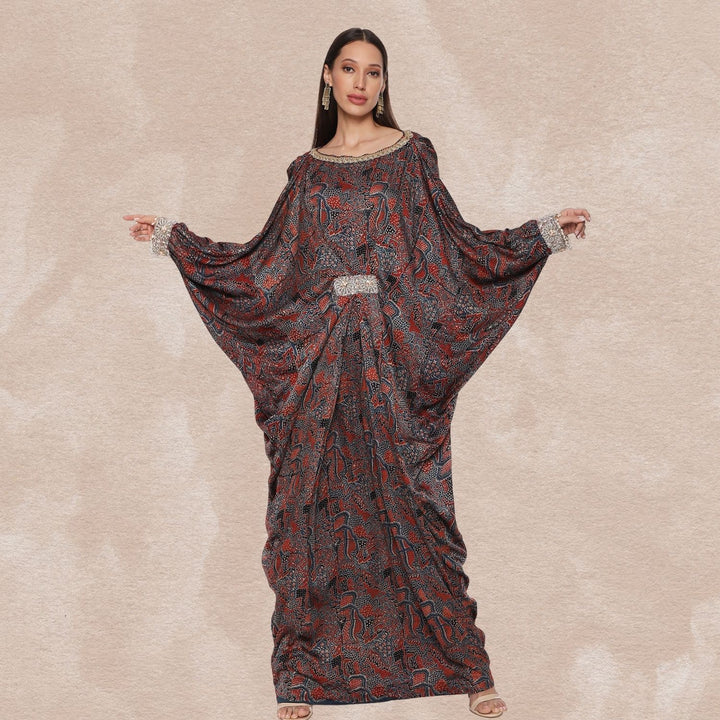 Antonia Ajrakh Modal Kaftan | Hand-Block Print 