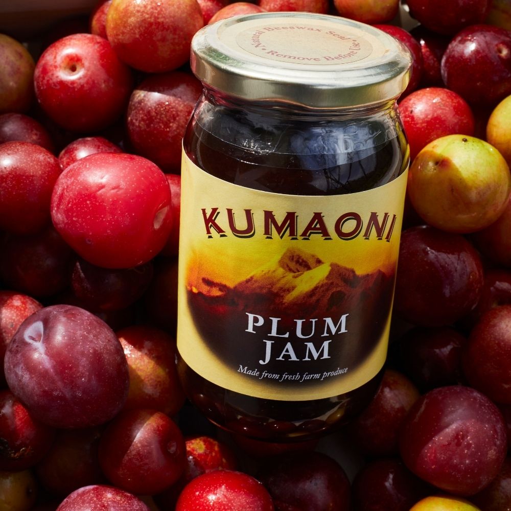 Fresh Farm Red Plum Jam | Natural & Organic | 250 GM Bottle | Authentic Himalayan Produce 