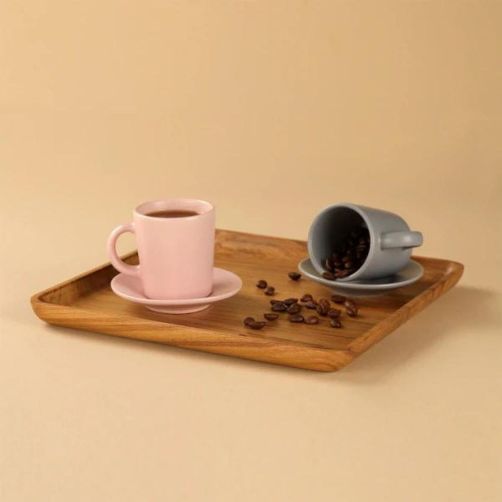 Square Serving Tray | Premium Teak Wood | Hand-Crafted | Medium - 9 Inch