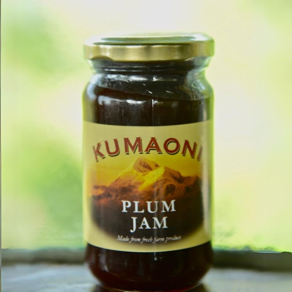 Fresh Farm Red Plum Jam | Natural & Organic | 250 GM Bottle | Authentic Himalayan Produce 