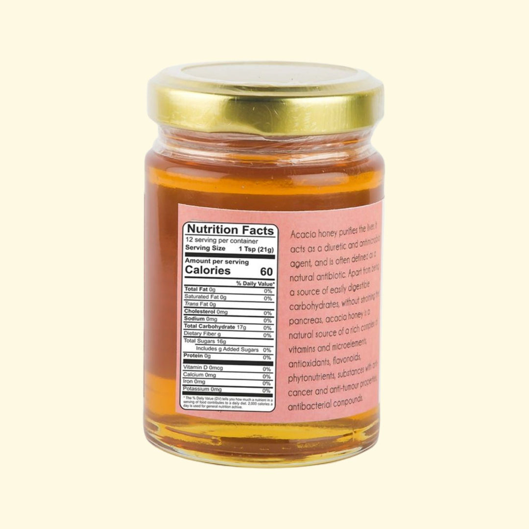 Acacia Honey | 100 % Pure, Raw & Natural | Antibacterial | Certified Organic