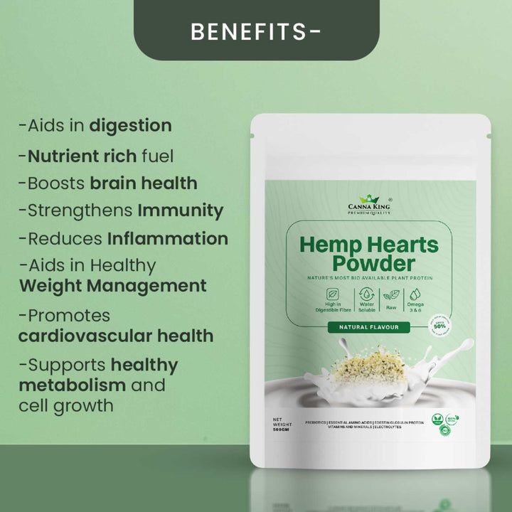 Hemp Heart Protein Powder | Unflavoured | Protein-Rich | Unsweetened | Water Soluble