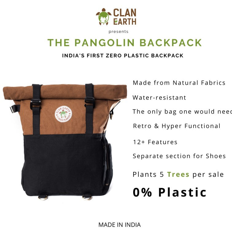 Pangolin Backpack | Earth-Friendly & Sustainable | Spacious & Multi-Functional