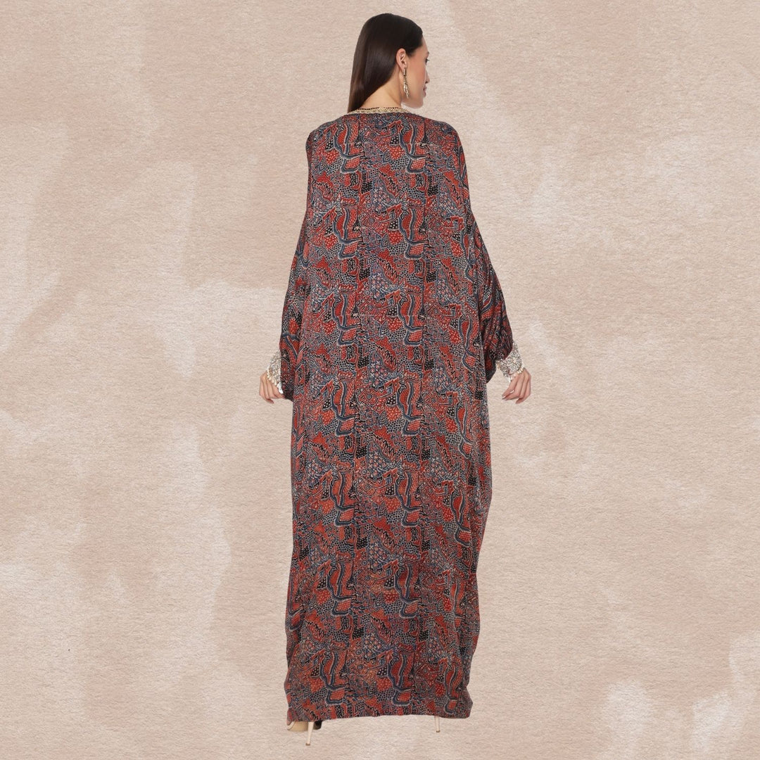 Antonia Ajrakh Modal Kaftan | Hand-Block Print 