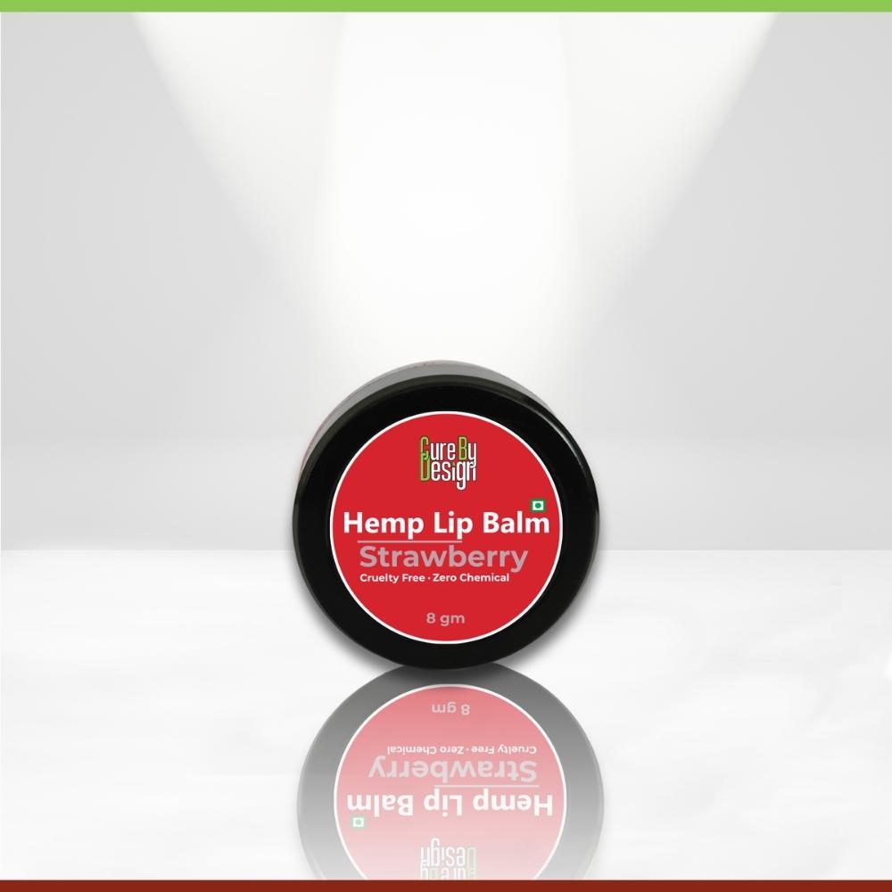 Hemp Lip Balm Strawberry | Hydrating | Plant Based | Zero Chemicals | 8 GM