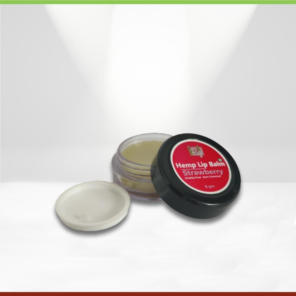 Hemp Lip Balm Strawberry | Hydrating | Plant Based | Zero Chemicals | 8 GM