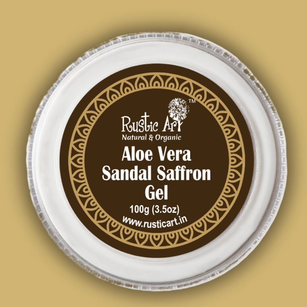 Aloe Vera Sandal Saffron Gel | Anti Oxidants-Vitamin Rich | Even Skin Tone 