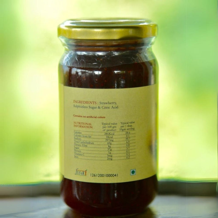 Delicious Strawberry Jam / Preserve | Farm Picked Produce | Authentic Himalayan | 250 GM Bottle 