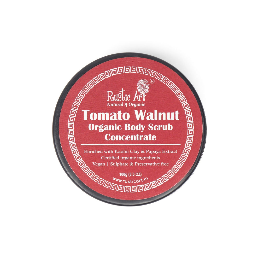 Tomato Walnut Body Scrub Concentrate | Gentle Exfoliator | Calm Fragrance