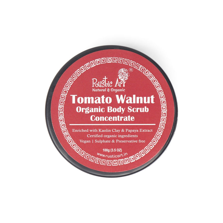 Tomato Walnut Body Scrub Concentrate | Gentle Exfoliator | Calm Fragrance