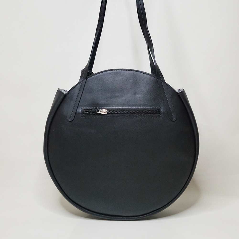 Full Moon Shoulder Bag for Women | Cactus Leather | Stylish Construct | Black