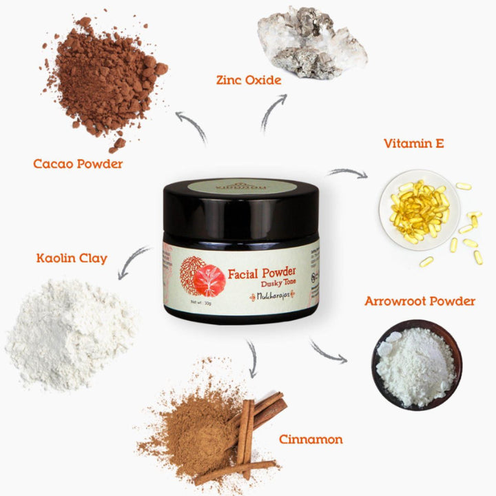 Ayurvedic Facial Powder Dusky Tone | Cruelty Free | Hides Fine Lines | No Cakey Look