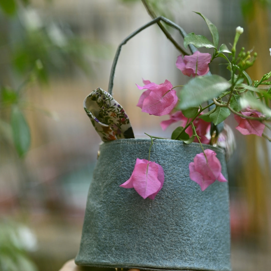 Bucket Bag For Women | Powder Blue | Made of Coconut Leather | Stylish