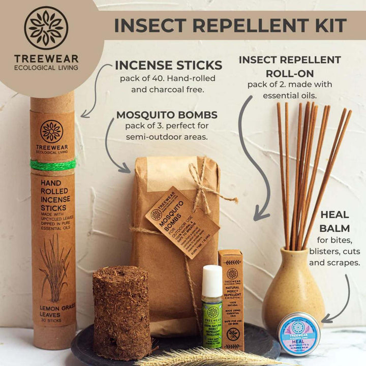 Insect Repellent Kit | 100% Natural Herbs | Eco-Friendly | Essential Oils | Gift Pack Of 4