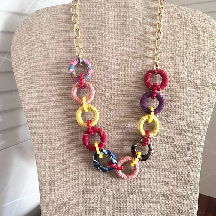 Multi Colour Neckpiece For Women | Playful Design | Vibrant | Multi Coloured | Casual