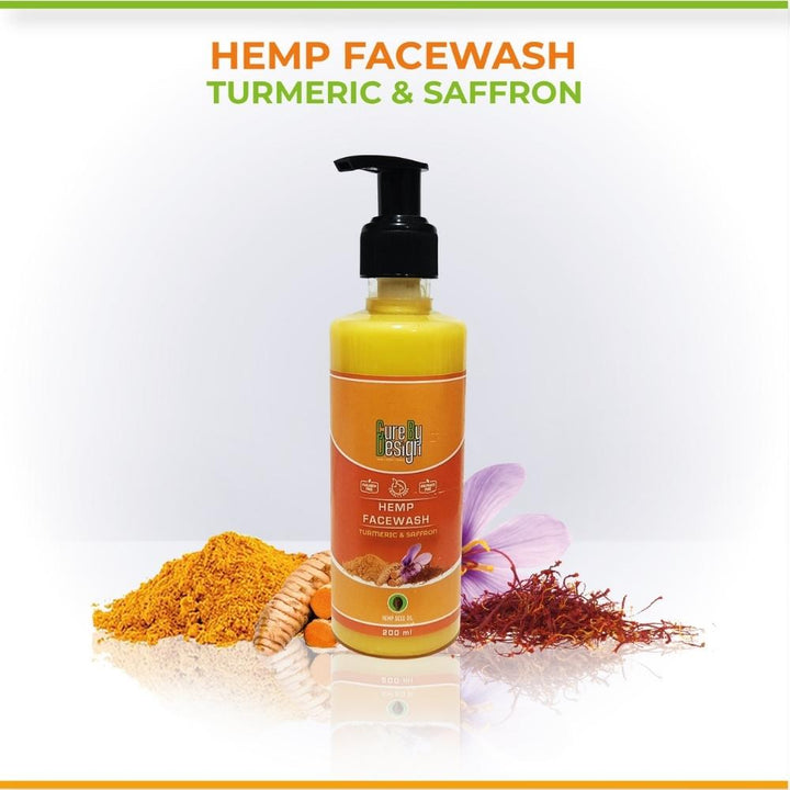 Hemp, Saffron & Turmeric Face Wash | Acne Control | Detoxifying | 200 ML