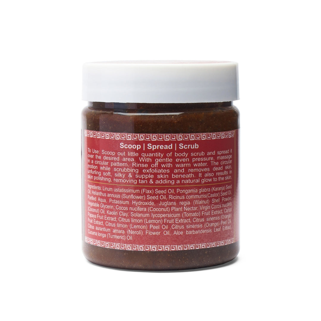 Tomato Walnut Body Scrub Concentrate | Gentle Exfoliator | Calm Fragrance