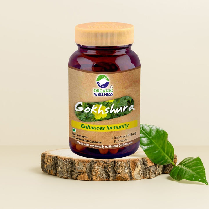 Gokhsura Supplements | Certified Organic | 100 % Vegan | Enhances Immunity | Bio-Rejuvenating | 90 Capsules