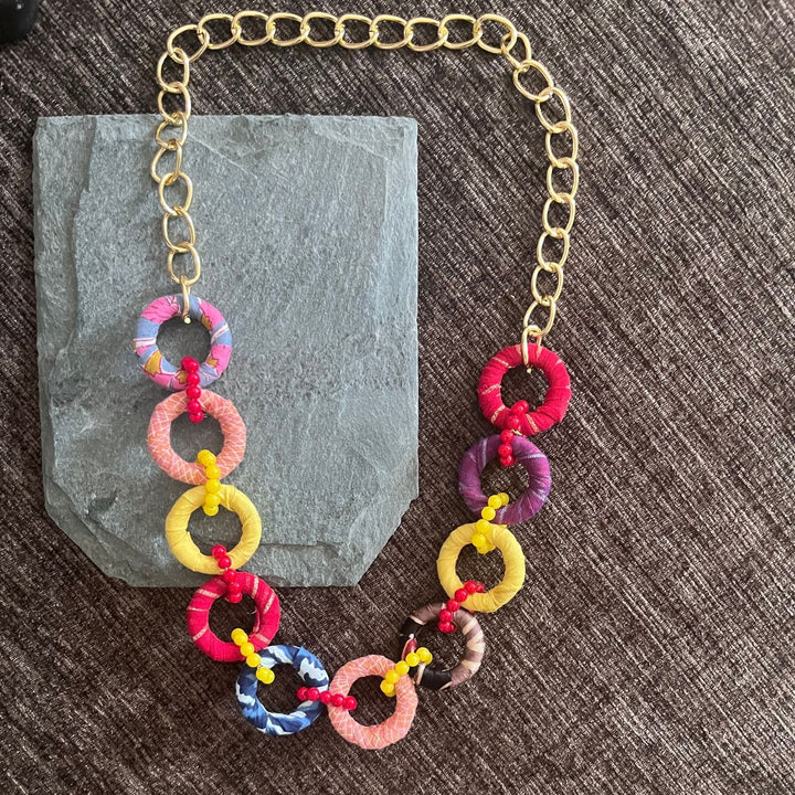 Multi Colour Neckpiece For Women | Playful Design | Vibrant | Multi Coloured | Casual