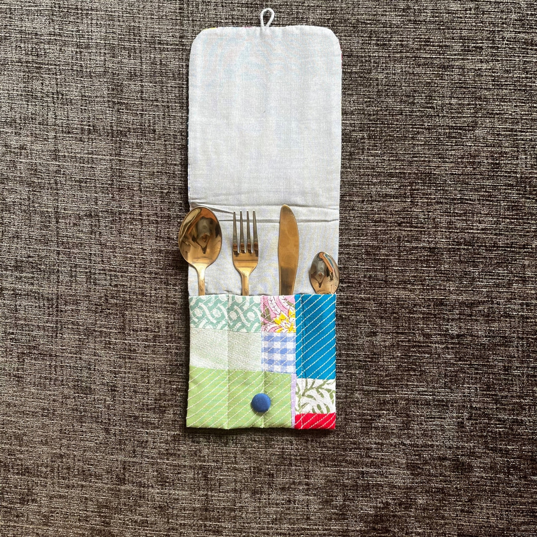 Multi Coloured Cutlery Cover | Apt for Travel and Lunch Box