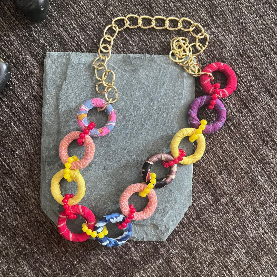 Multi Colour Neckpiece For Women | Playful Design | Vibrant | Multi Coloured | Casual