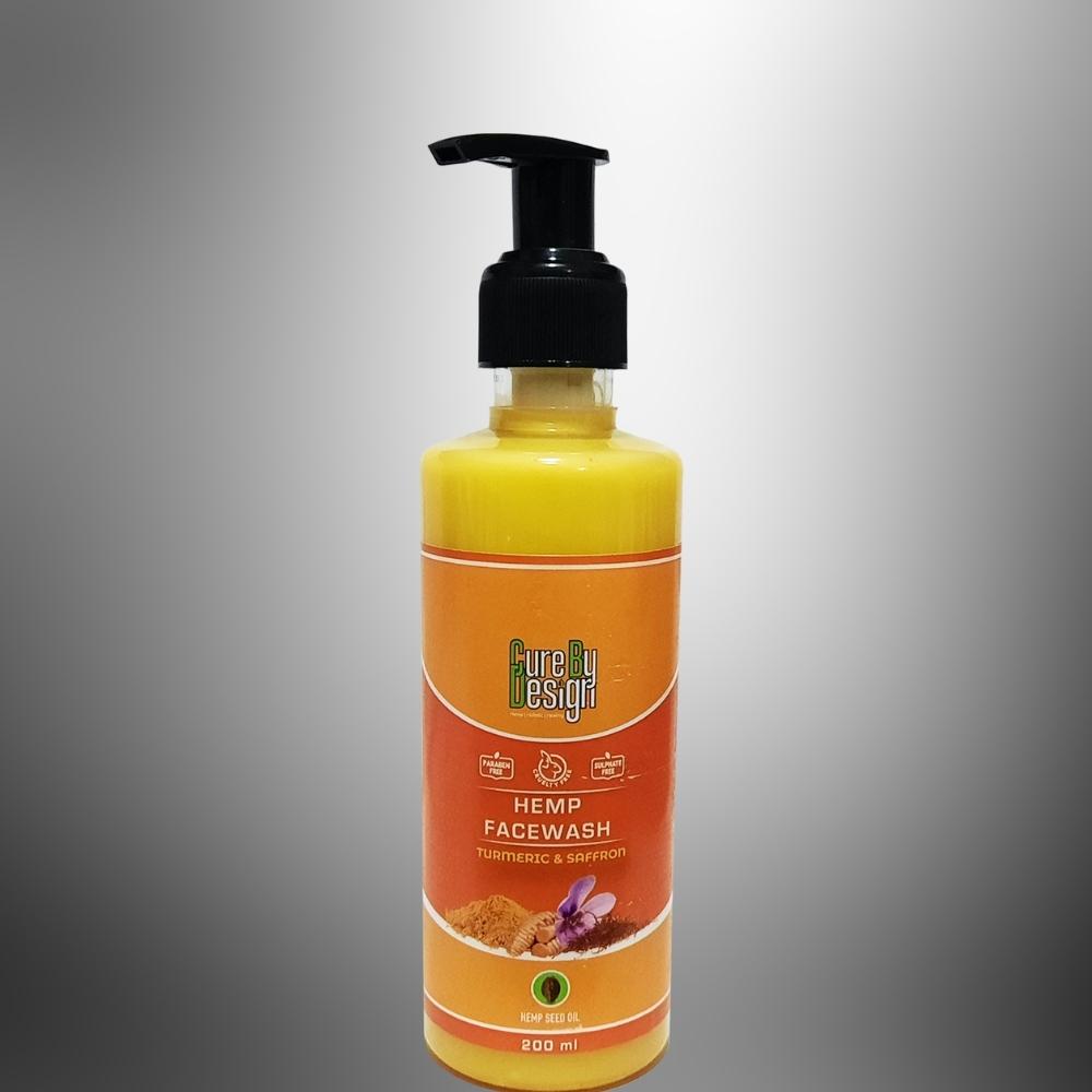 Hemp, Saffron & Turmeric Face Wash | Acne Control | Detoxifying | 200 ML