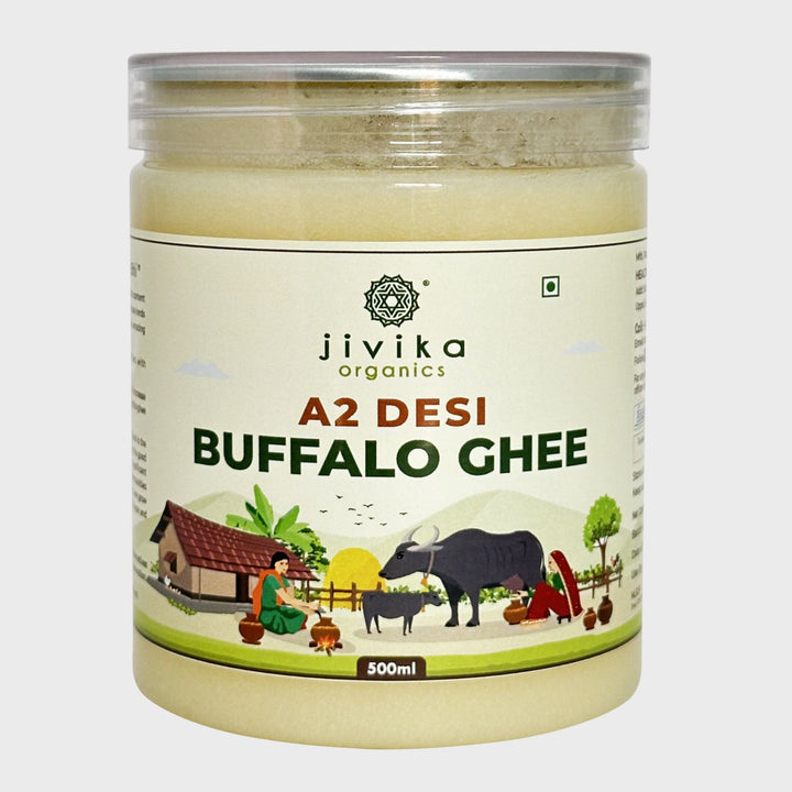 A2 Desi Buffalo Ghee | Grass Fed | Pure | Organic | Pet Jar of 500 ML