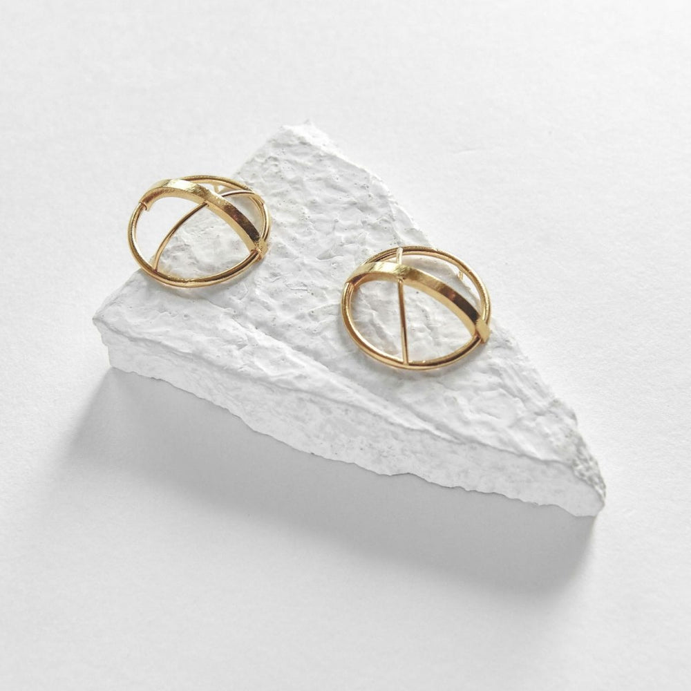 Nia Studs | Gold Finish Brass Jewellery | Hand-Crafted | Bespoke Design