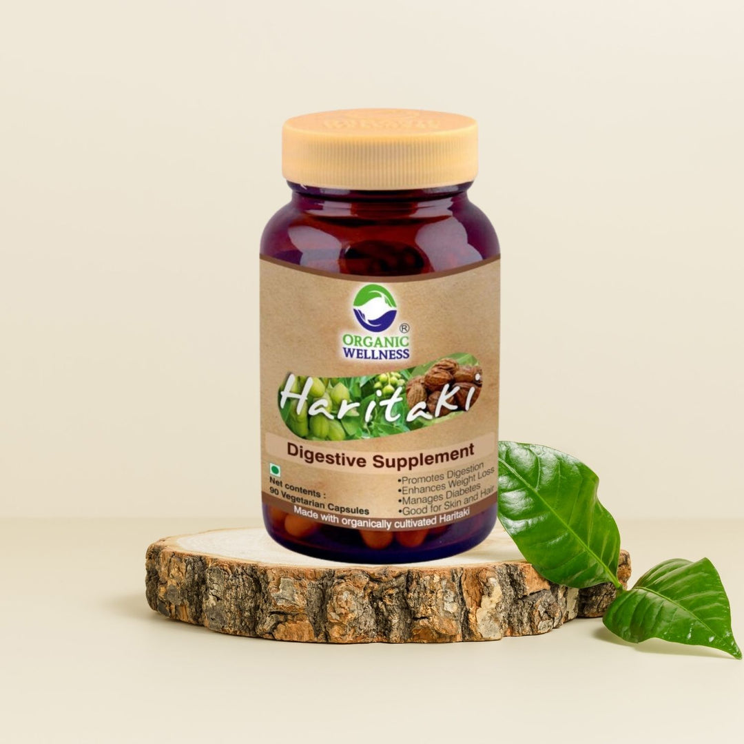 Haritaki Supplements | Certified Organic | 100 % Vegan | Promotes Weight Loss |  Skin & Hair Care | 90 Capsules