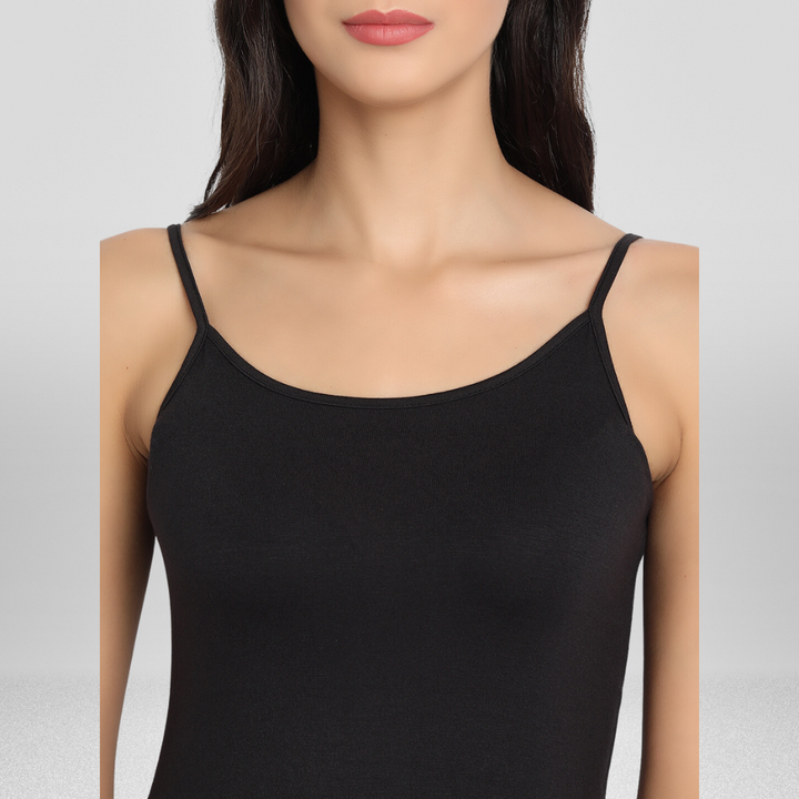 Camisole | Super Light | Well-Fitted | Bamboo Fabric | Inner Wear | Comfortable | Black