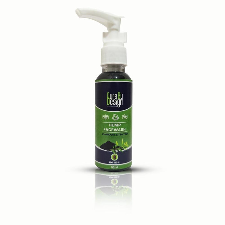 Hemp, Charcoal & Tea Tree Oil Facewash | Acne Control | Detoxifying | 50 ML