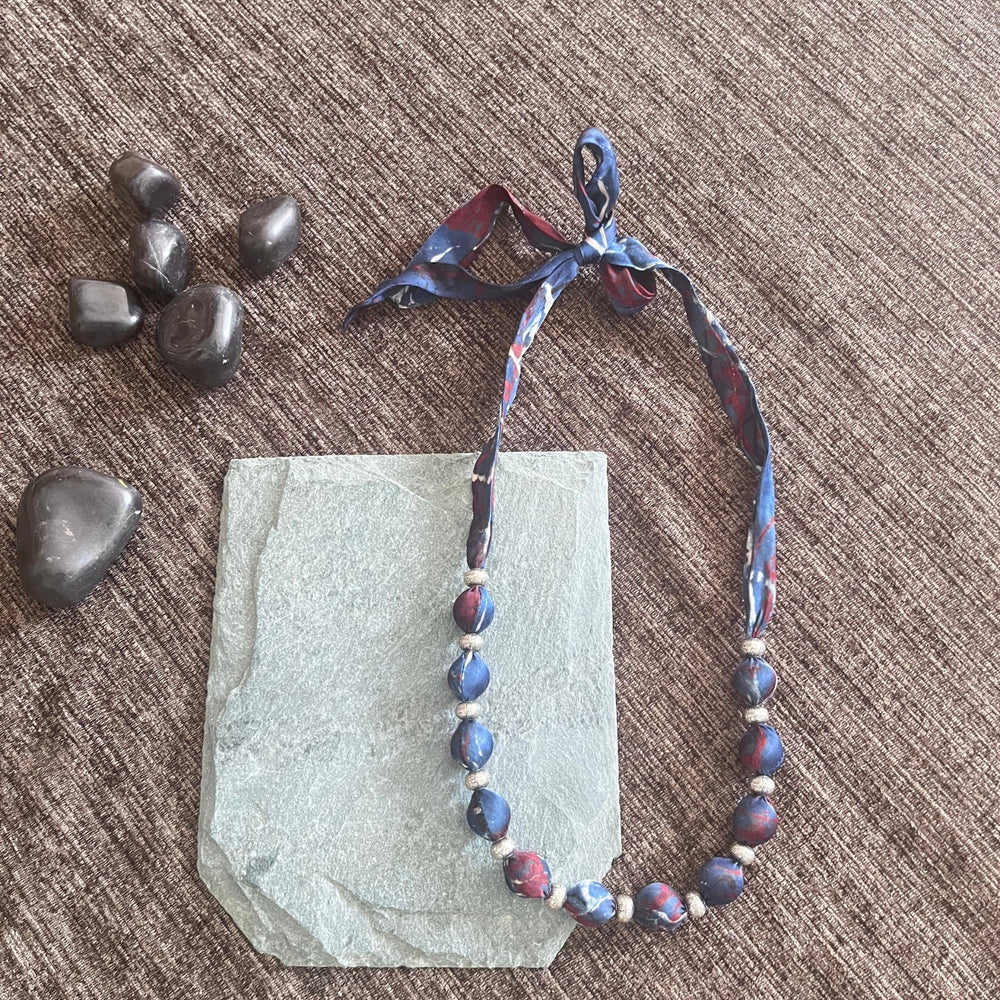 Indigo Blue Neck Jewelry | Chain of Beads | Aesthetically Designed and Artistic