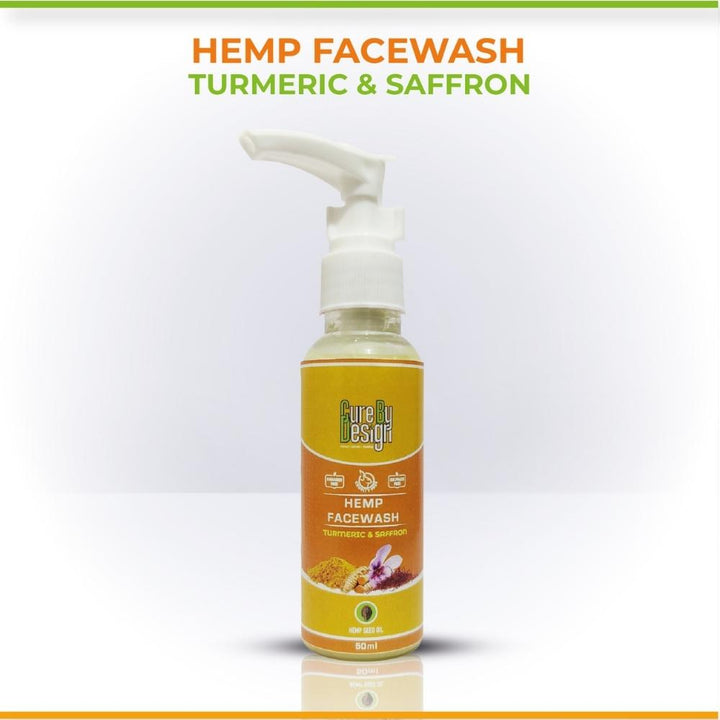 Hemp, Saffron & Turmeric Facewash | Acne Control | Detoxifying | 50 ML