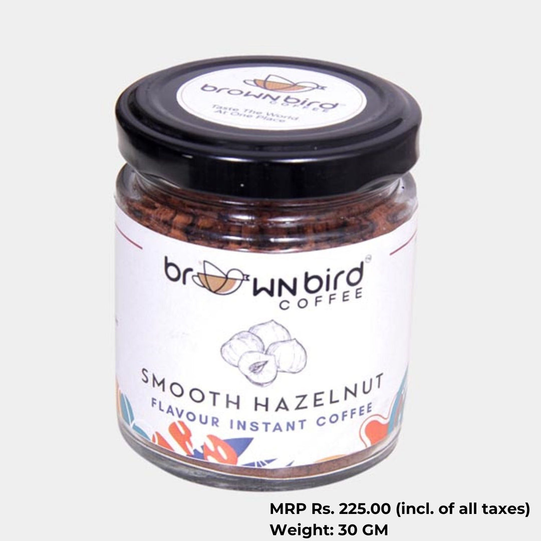 Smooth Hazelnut Instant Coffee | Gluten Free | Vegan | Reusable Glass Jar