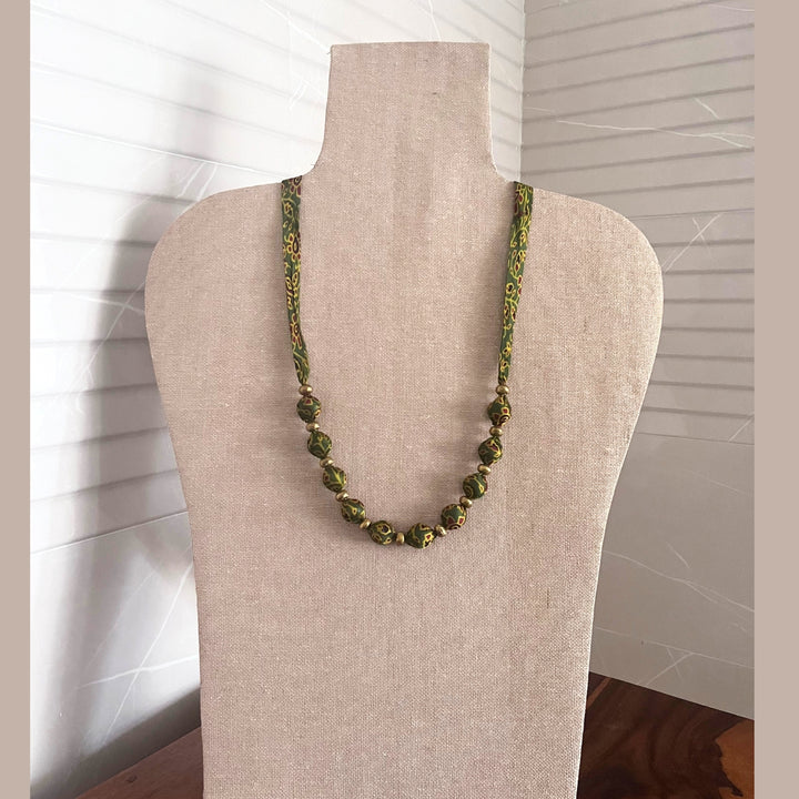 Green Necklace For Women | Chain of Beads | Aesthetically Designed & Artistic