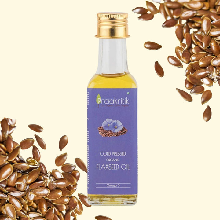 Organic Cold Pressed Flaxseed (Alsi) Oil | Omega Fatty Acids Rich | 100 ML