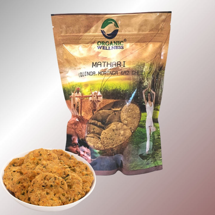 Quinoa Mathri | A2 Ghee & Moringa | Organic Certified | Guilt-Free Snack | 250 GM