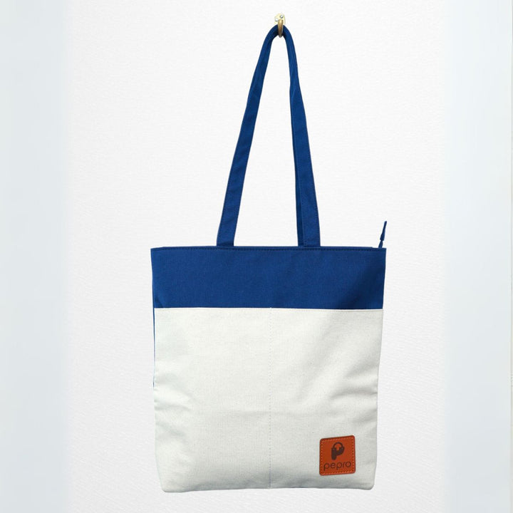 Dual Shade Shopper Tote Bag | Cotton Canvas | Hand-Crafted | Sustainable