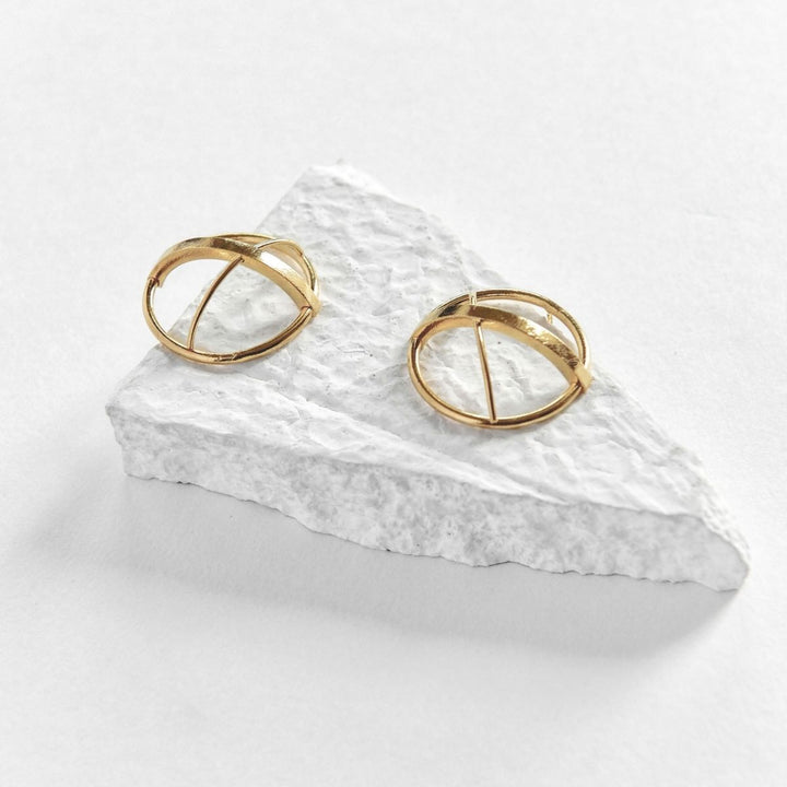 Nia Studs | Gold Finish Brass Jewellery | Hand-Crafted | Bespoke Design