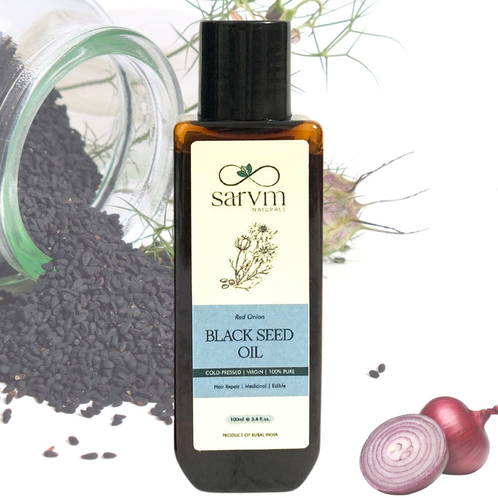 Red Onion Black Seed Oil | Cold Pressed | Therapeutic Benefits | Skin & Hair Care 