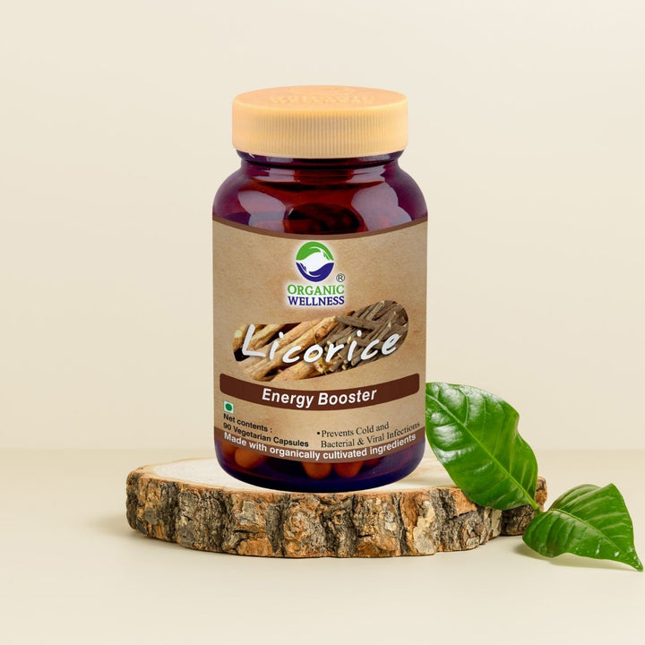 Licorice Supplements | Certified Organic | 100 % Vegan | Energy Booster | Hepatitis Support | 90 Capsules