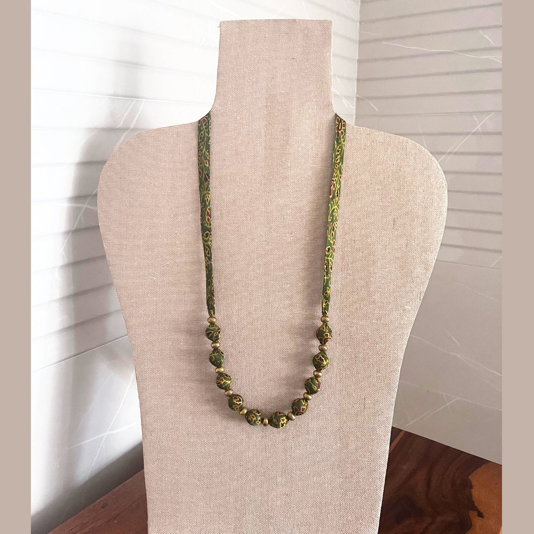 Green Necklace For Women | Chain of Beads | Aesthetically Designed & Artistic