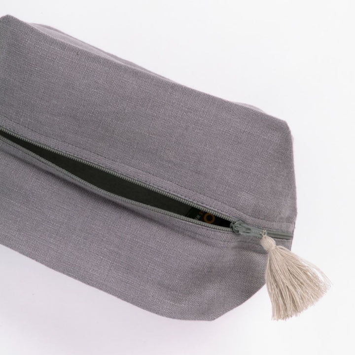 Linen Personalised Pouch | Fresh Olive | Travel Friendly | Sustainable & Elegant